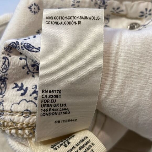 We The Free- Nova Cream White Paperbag Drop Crotch Shorts Belt- Size Small - Picture 9 of 9